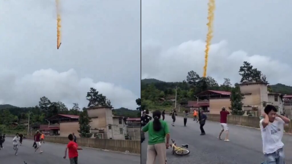 Part of a Rocket Carrying a Satellite Fell Back to Earth